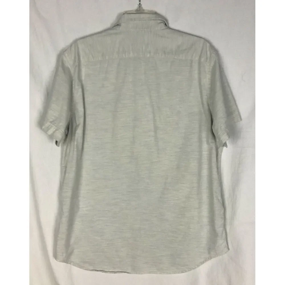 Banana Republic Soft Wash‎ Light Gray Button Front Shirt Men's L